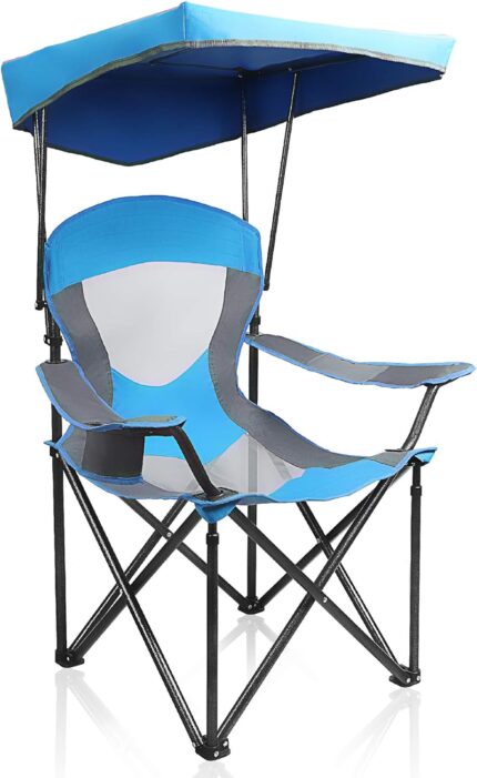 ALPHA CAMP Heavy Duty Canopy Lounge Chair Sunshade Hiking Travel Chair