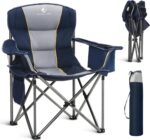 ALPHA CAMP Oversized Folding Camping Chair, Heavy Duty Portable Lawn