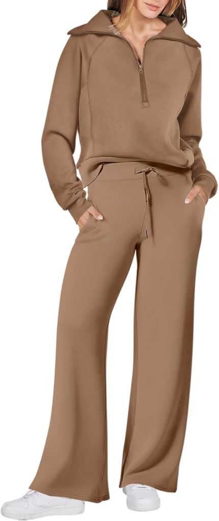 ANRABESS Women 2 Piece Outfits Sweatsuit Oversized Sweatshirt