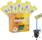 AOKE Portable Toilet Absorbent Gel Powder - Lemon 25 Pack Poo