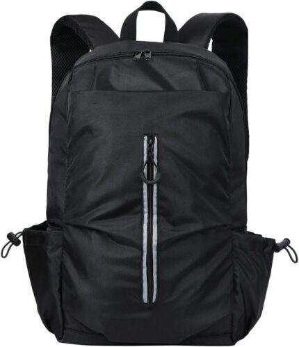 AUMTISC 20L Casual Backpack, Casual Daypack Bag for Women Men, Black