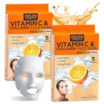 AZURE Vitamin C & Collagen Moisturizing Facial Mask - Anti Aging,