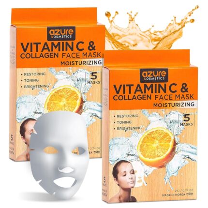 AZURE Vitamin C & Collagen Moisturizing Facial Mask - Anti Aging,
