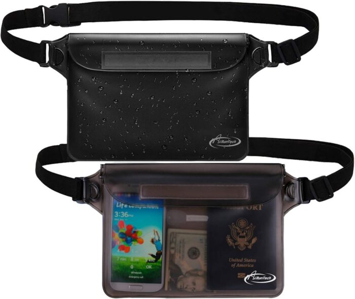 AiRunTech Waterproof Fanny Pack,Waterproof Pouch for Phone Passport