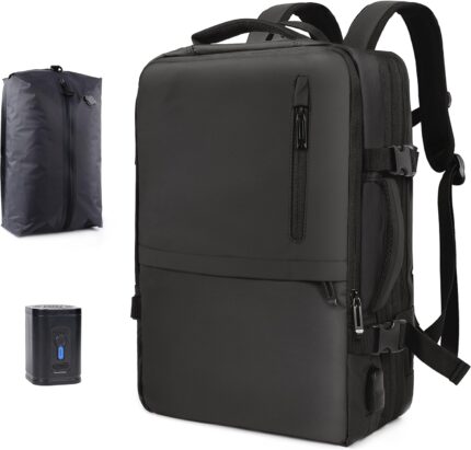 Air Vacuum Backpack for Travel with Air Pump, 60L Expandable Backpack