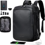 Airback Backpack, Vacpack Travel 60L Expandable, Carry On with Airbag,