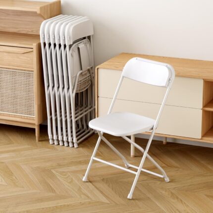 Allpop 5 Pack Plastic Folding Chair, 300lb Capacity, Portable
