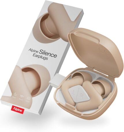 Alpine Silence Earplugs for Sleep, Focus & Travel - V-Shape Snug Fit &