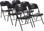Amazon Basics Foldable Plastic Chair with 350-Pound Capacity - Black,