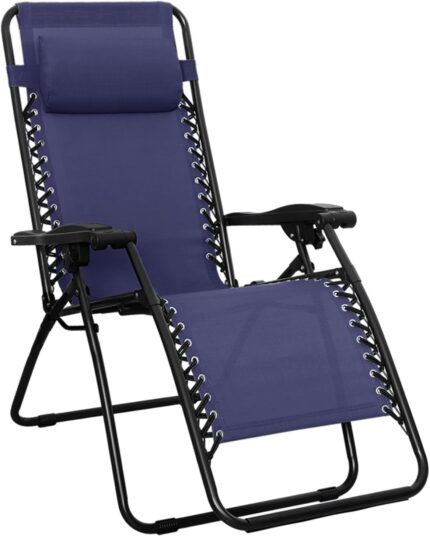 Amazon Basics Outdoor Patio Zero Gravity Lounge Chair with Pillow,