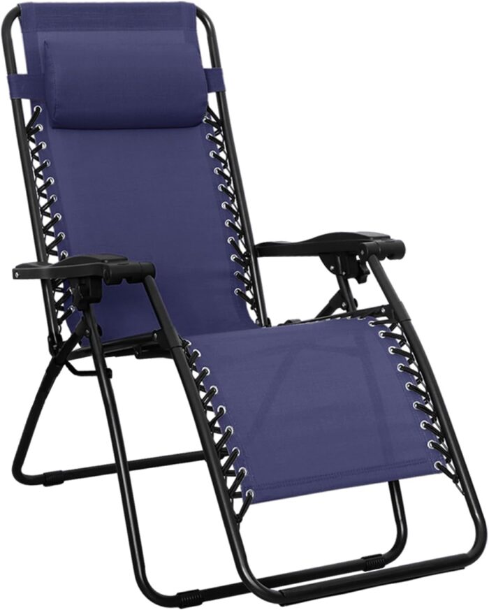 Amazon Basics Outdoor Patio Zero Gravity Lounge Chair with Pillow,