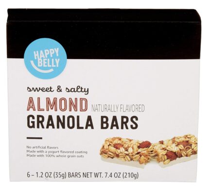 Amazon Brand - Happy Belly Sweet & Salty, Almond Granola Bars, 1.2 Oz,