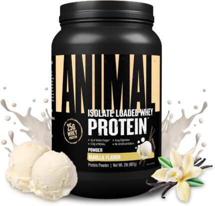 Animal Whey Isolate Protein Powder - Loaded for Pre & Post Workout