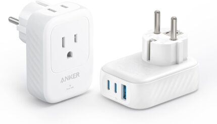 Anker (Pack of 2) USA to Europe International Plug Adapter, Travel