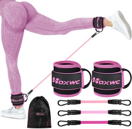 Ankle Resistance Bands with Cuffs, Ankle Bands for Working