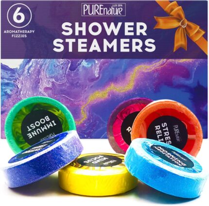 Aromatherapy Shower Steamers Set - Six Uplifting Relaxing Scents for
