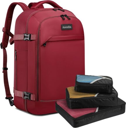 Asenlin 40L Travel Backpack for Women Men，17 Inch Laptop Backpack
