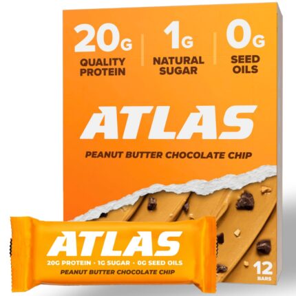 Atlas Protein Bar – 20g Clean Protein, 1g Natural Sugar, No Seed Oils,