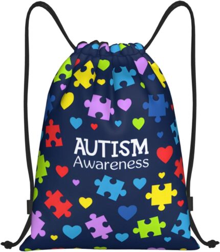 Autism Bags for Women Men Autism Awareness Pattern