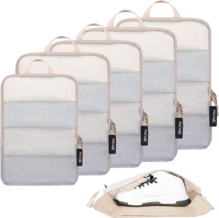 BAGAIL 4 Set/6 Set Ultralight Compression Packing Cubes Packing