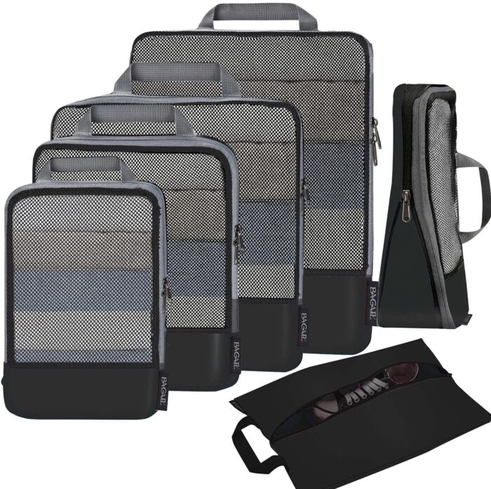 BAGAIL 4 Set/6 Set/8 Set Compression Packing Cubes Travel Accessories