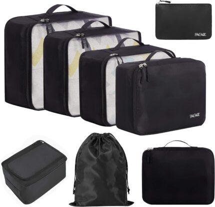 BAGAIL 8 Set Packing Cubes Luggage Packing Organizers for Travel