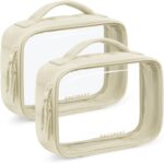 BAGSMART 2 Pack Clear Toiletry Bag, Puffy Edges TSA-Approved Travel
