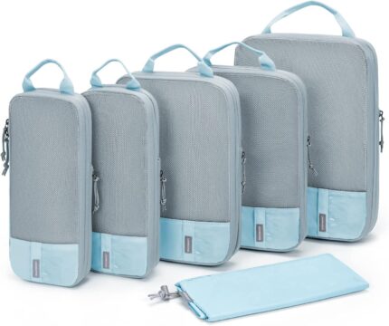 BAGSMART 6 Set Compression Packing Cubes - Lightweight Travel