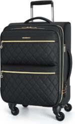 BAGSMART Softside Expandable Luggage Airline Approved with Spinner