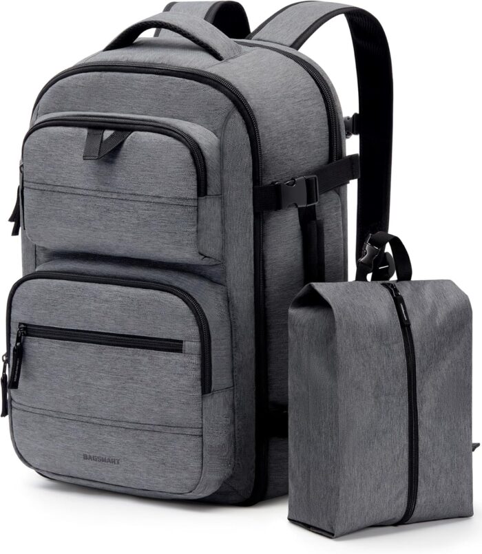 BAGSMART Travel Backpack for Women Men, 40L Flight Approved Carry on