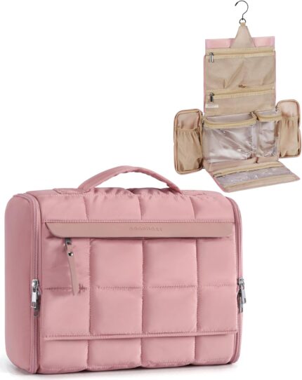 BAGSMART Travel Toiletry Bag, Extra Large Full-open Hanging Toiletry
