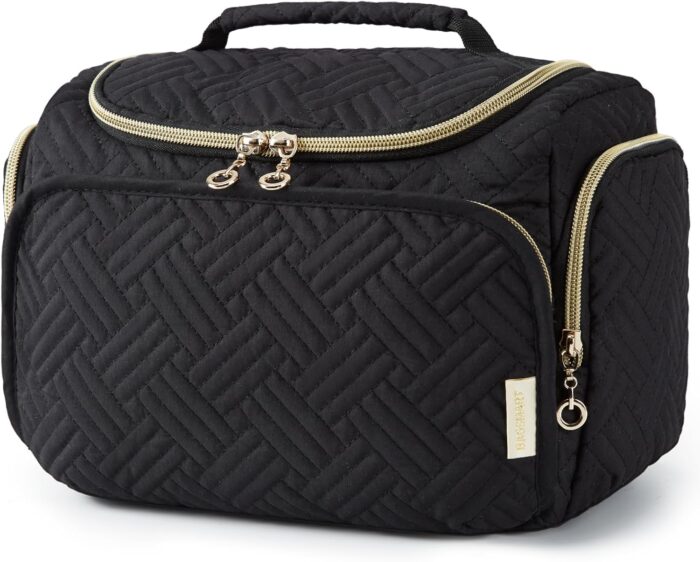 BAGSMART Travel Toiletry Bag, Large Wide-open Travel Bag for