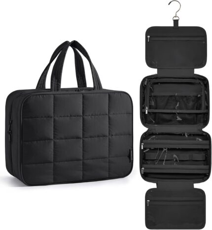 BAGSMART Travel Toiletry Bag with Jewelry Organizer, Hanging Travel
