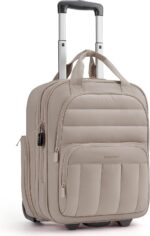 BAGSMART Underseat Carry on Luggage with Wheels, 16-inch Under Seat