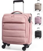 BAGSMART Underseat Carry on Luggage with Wheels, Soft Underseat Travel