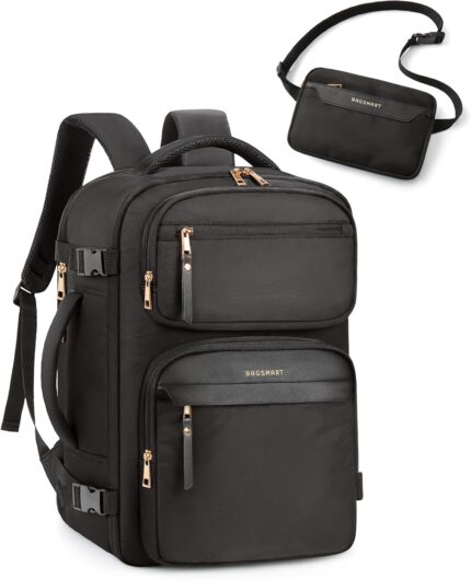 BAGSMART Womens Backpack Carry On Flight Approved, Travel Backpack for