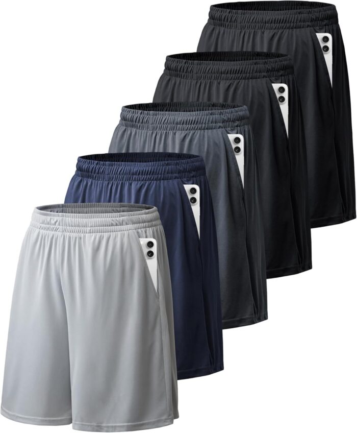 BALENNZ Athletic Shorts for Men with Pockets and Elastic