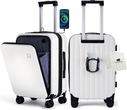 BISON DENIM 20 Inch Carry On Luggage, PC Lightweight Hardside
