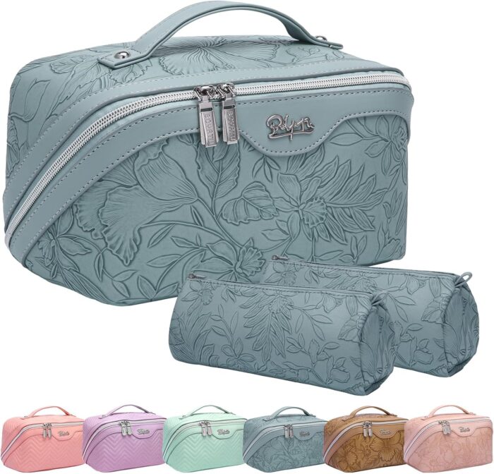 BOYATU Travel Makeup Bags Cosmetic Organizer Bag: 3-Set Large Capacity