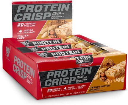 BSN Protein Crisp Bar, Protein Snack Bars, Crunch Bars with Whey