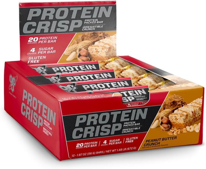 BSN Protein Crisp Bar, Protein Snack Bars, Crunch Bars with Whey