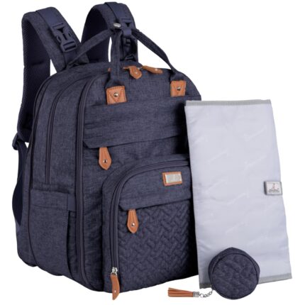 BabbleRoo Extra Large Diaper Bag Backpack, Expandable Baby Bag with Up
