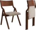 Ball & Cast Folding Dining Chairs Set of 2,Portable Kitchen Chairs