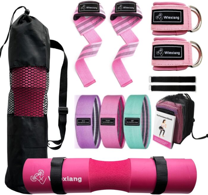 Barbell Pad Set for Squat Hip thrust pad, Fits Standard