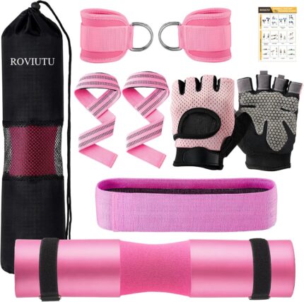 Barbell Pad Set,10 Pcs Barbell Pads for Hip Thrust Squat &