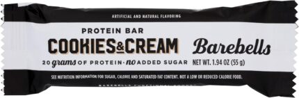 Barebells Protein Bar, Cookies & Cream, 20g Protein, No Added Sugar,