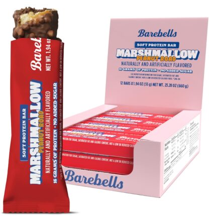 Barebells Soft Protein Bars Marshmallow Peanut Road - 12 Count, 1.9oz
