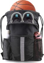 BeeGreen Drawstring Backpack Bag with Shoe Compartment,