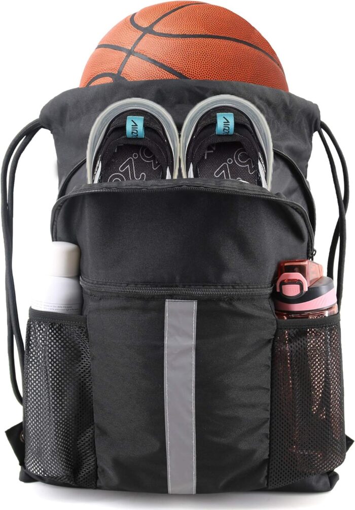 BeeGreen Drawstring Backpack Bag with Shoe Compartment,
