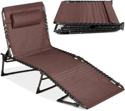 Best Choice Products Patio Chaise Lounge Chair, Portable Outdoor